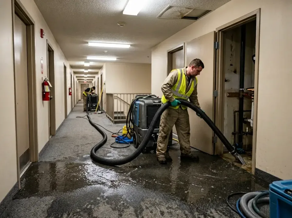 multi-unit-apartment-hallway-f-005 — frequently asked questions, Emergency Burst Pipe Water Extraction & Removal in Schnecks…